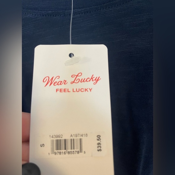 NWT Lucky Brand Dark Blue Starry Short Sleeve Tee - Picture 2 of 3